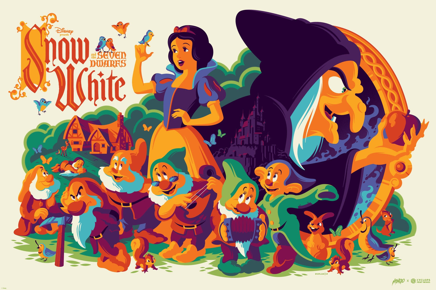 Snow White and the Seven Dwarfs (Old Hag Variant) by Tom Whalen