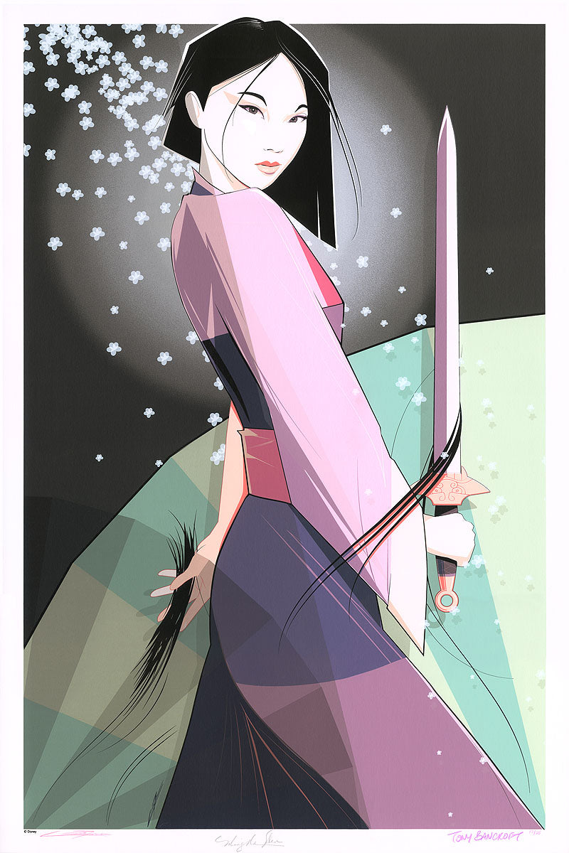 Mulan Art Print Edition - Pink Magnolia Variant by Craig Drake