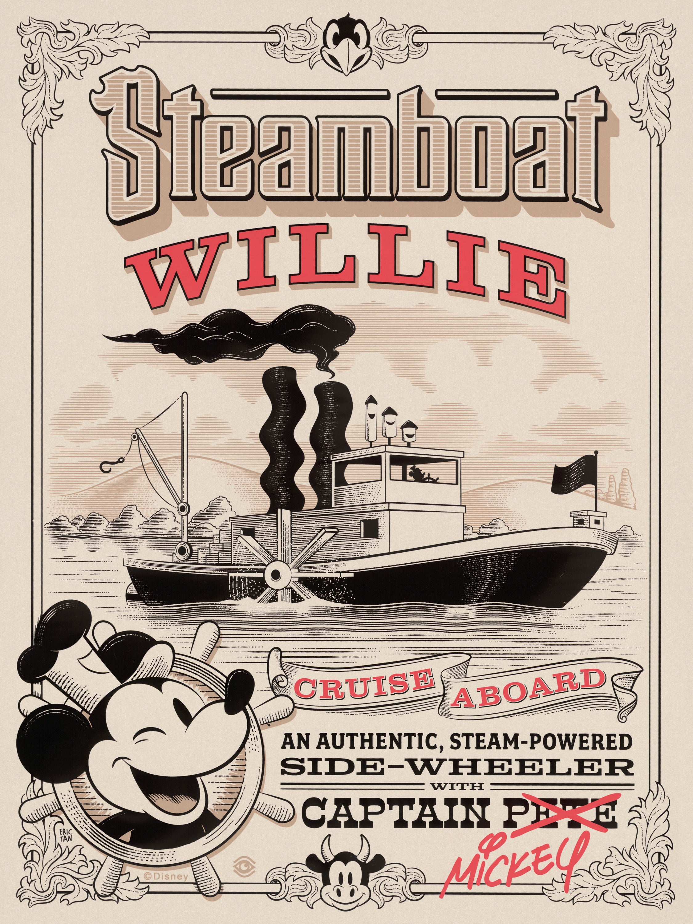 "Steamboat Willie" By Eric Tan – Cyclops Print Works