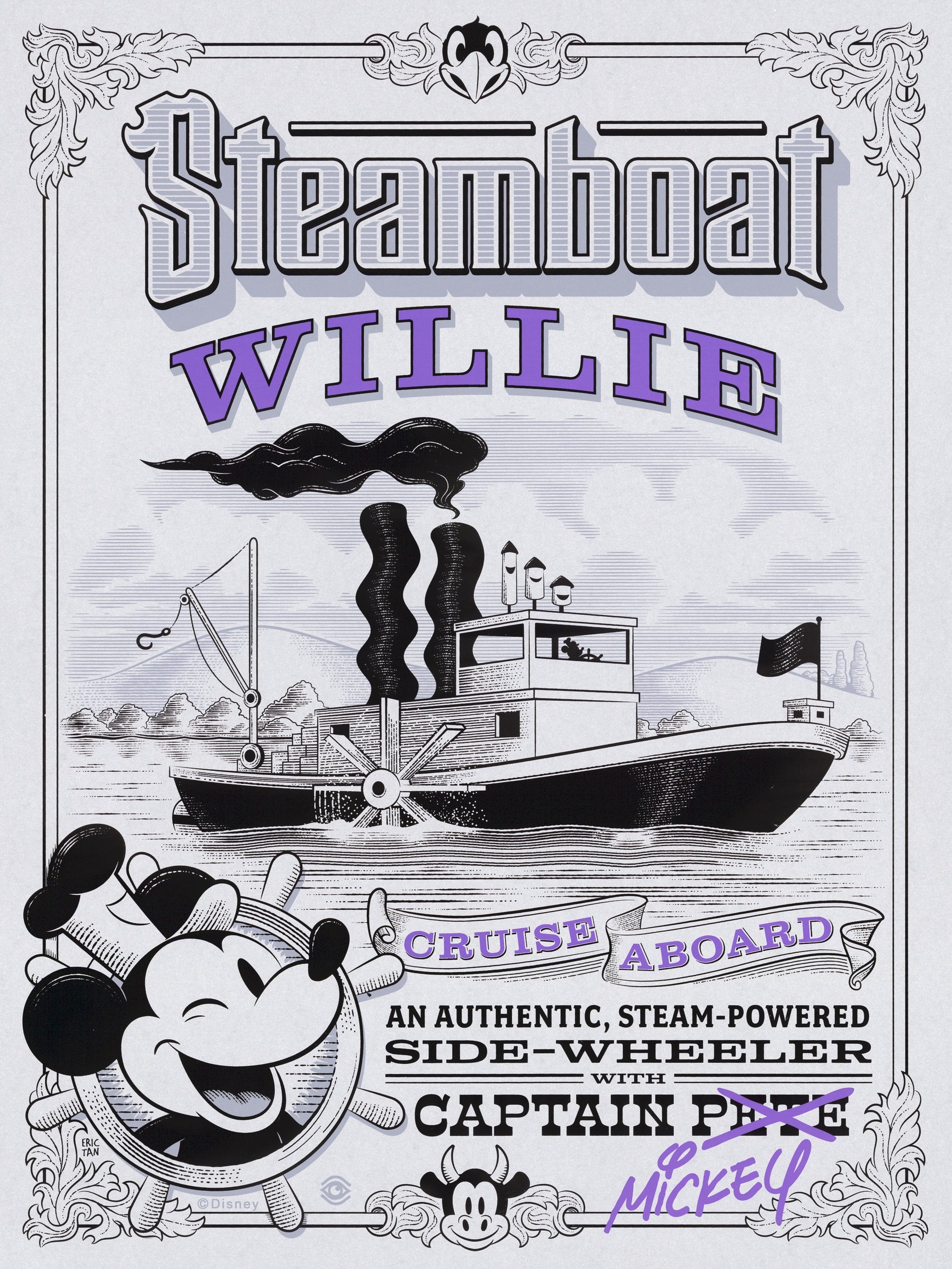 DISNEY STEAMBOAT WILLIE PIN LE 1000 CLASSIC ANIMATION FILM REEL