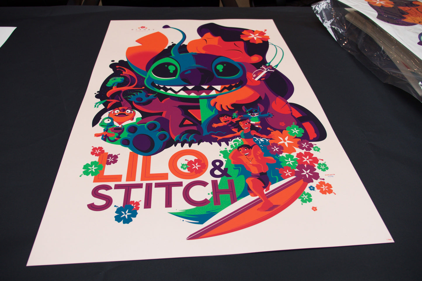 Cyclops Print Works Print #04V: Lilo & Stitch Sunset Variant Edition by Tom Whalen