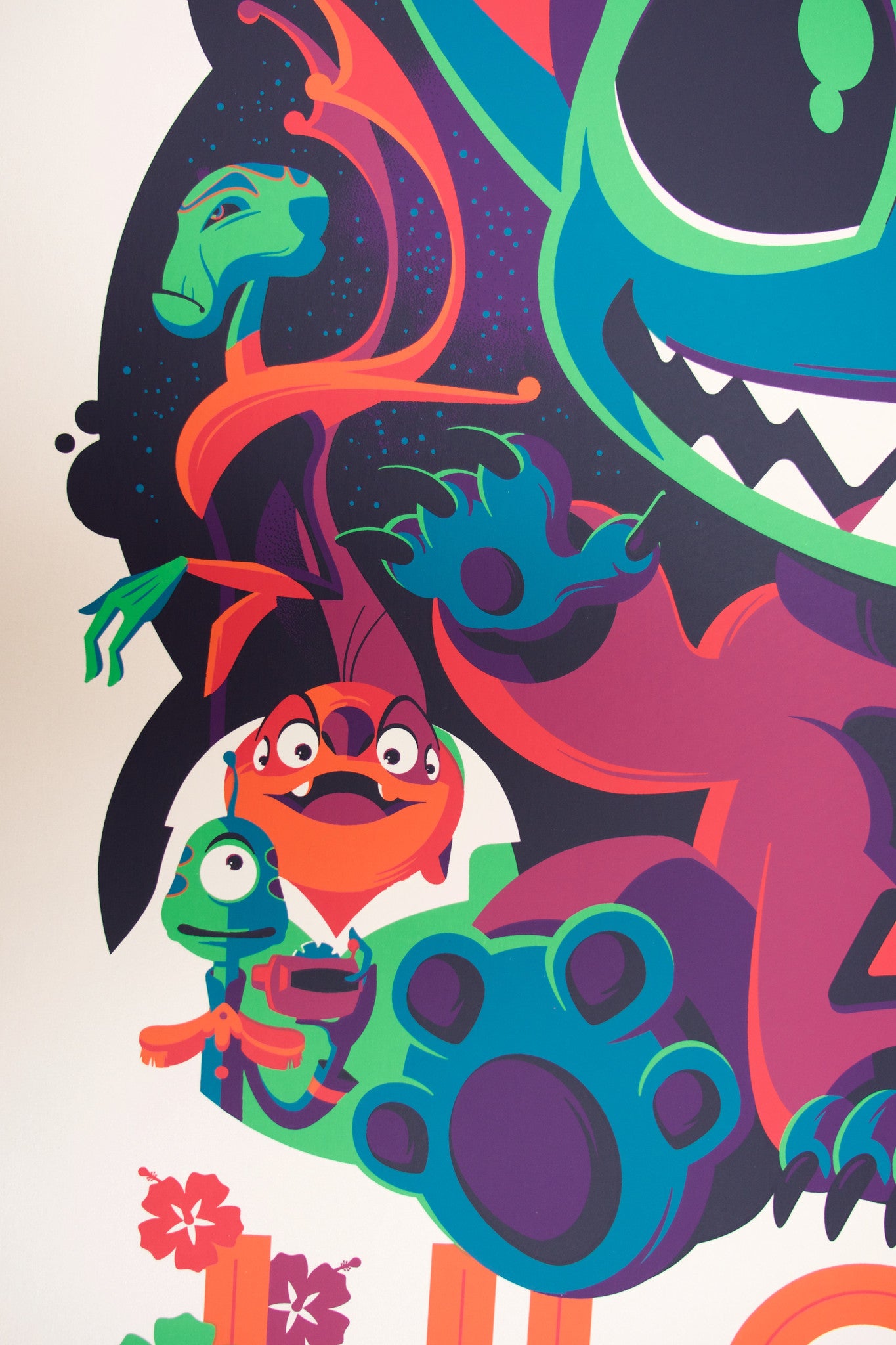 Cyclops Print Works Print #04V: Lilo & Stitch Sunset Variant Edition by Tom Whalen