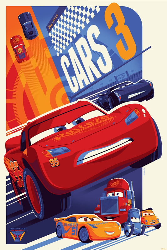 Cyclops Print Works Print #65: Cars 3 by Tom Whalen