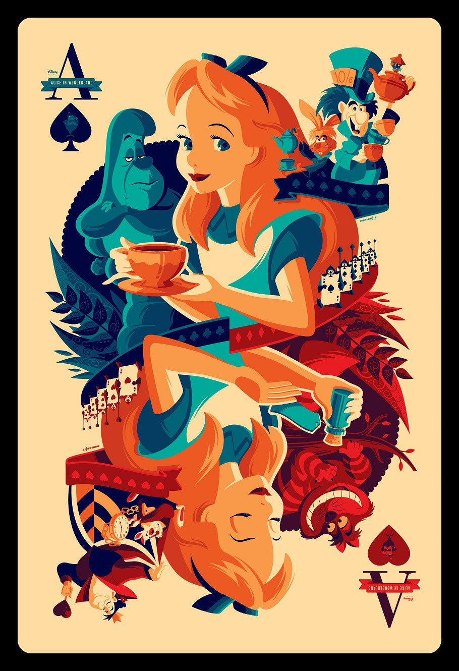 Cyclops Print Works X Mondo Collaboration Print #13V: Alice in Wonderland Dormouse Variant Edition by Tom Whalen