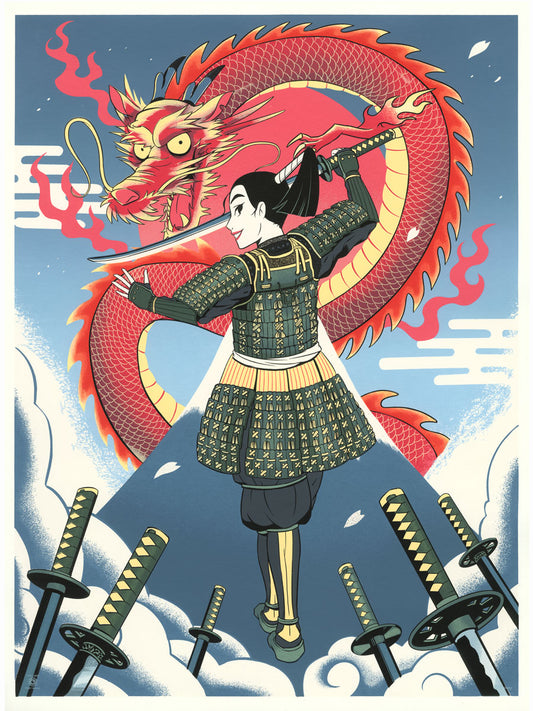 Cyclops Print Works Print # 102 - Mulan, Samurai Style - By Hackto Oshiro