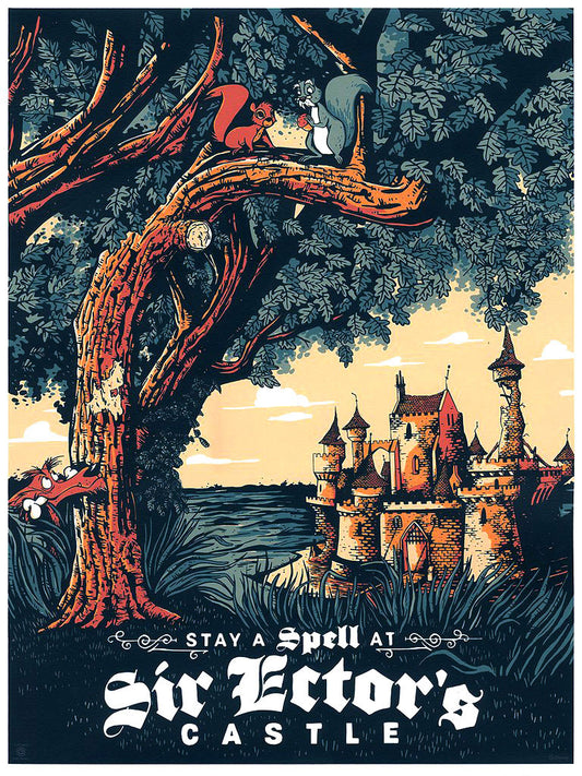 Cyclops Print Works #98 – Sword in the Stone "Sir Ector's Castle" – by Adam Johnson