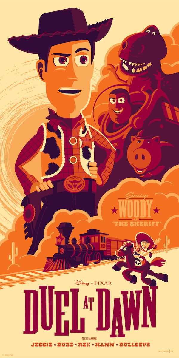 Cyclops Print Works Print #30V: Duel at Dawn (Toy Story 3) Evil Dr. Porkchop Variant by Tom Whalen