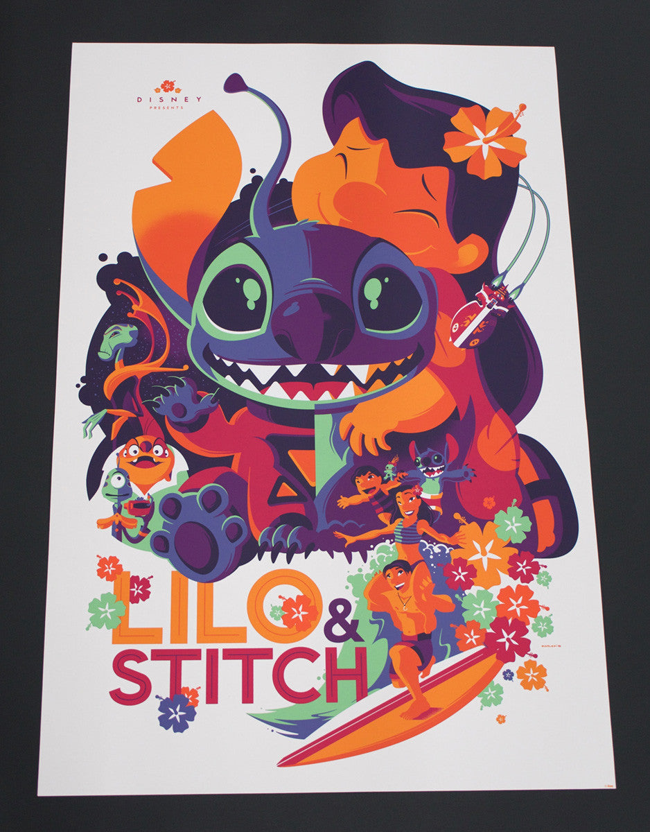 Cyclops Print Works Print #04: Lilo & Stitch by Tom Whalen