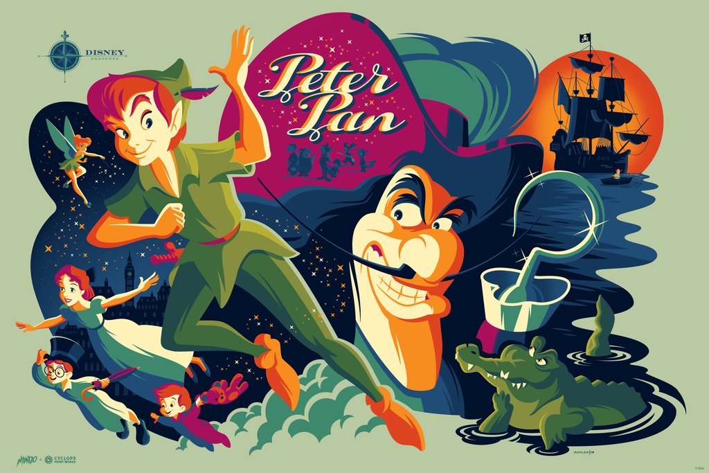 Peter Pan (Green Paper Variant) by Tom Whalen