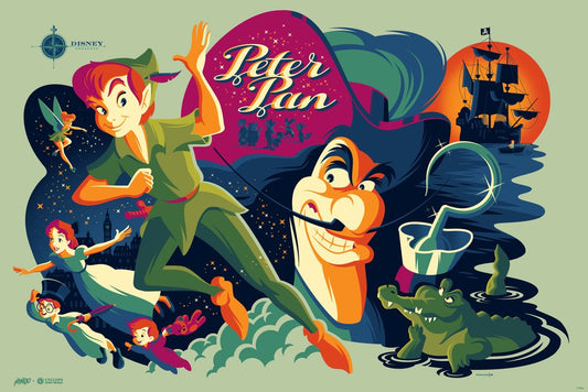 Peter Pan (Green Paper Variant) by Tom Whalen