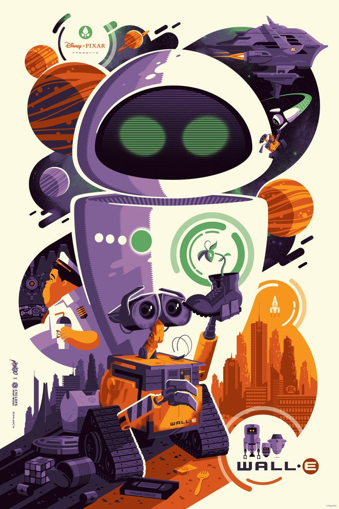 Cyclops Print Works X Mondo Collaboration Print #02: WALL·E by Tom Whalen