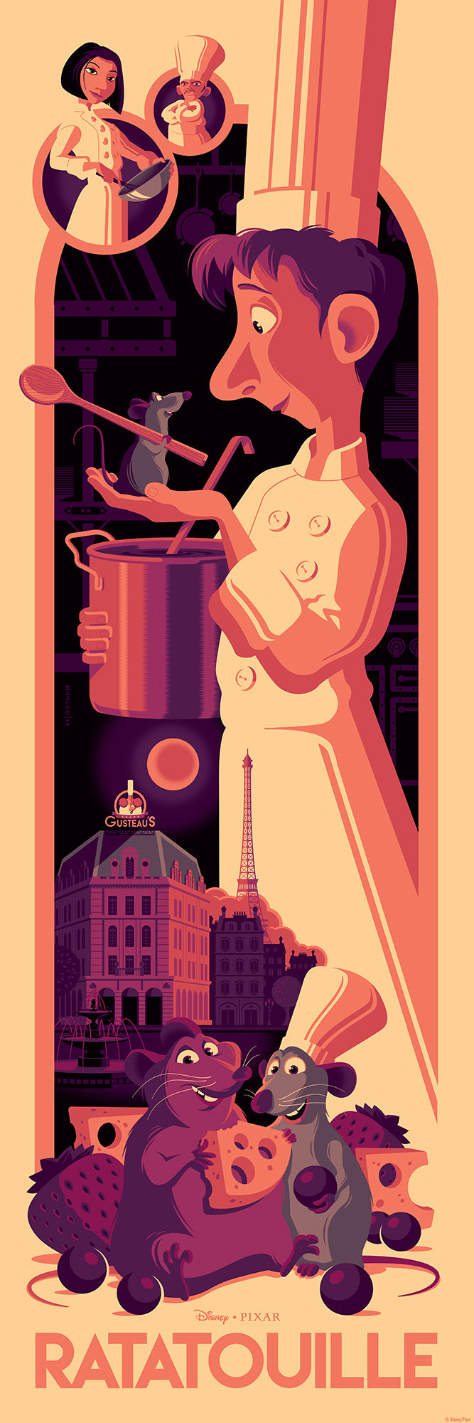 Cyclops Print Works Print # 76V - Ratatouille "Midnight in Paris" Edition by Tom Whalen
